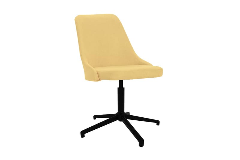 Snurrbar kontorsstol gul tyg - Gul - Matstol & köksstol