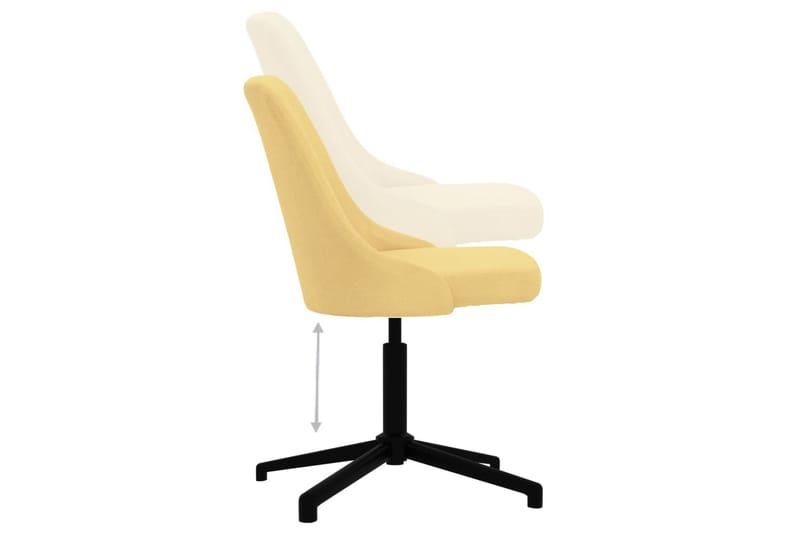 Snurrbar kontorsstol gul tyg - Gul - Matstol & köksstol