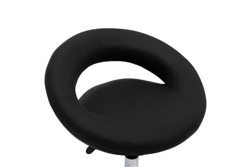 Snurrbar stol svart konstläder - Svart - Matstol & köksstol