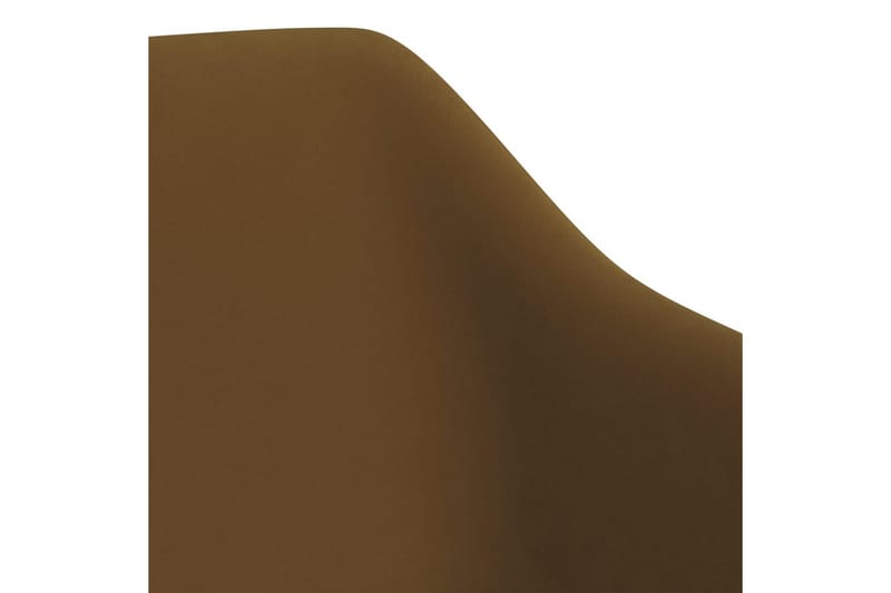 Snurrbara matstolar 4 st brun sammet - Brun - Matstol & köksstol