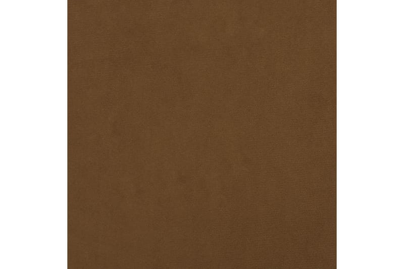 Snurrbara matstolar 4 st brun sammet - Brun - Matstol & köksstol