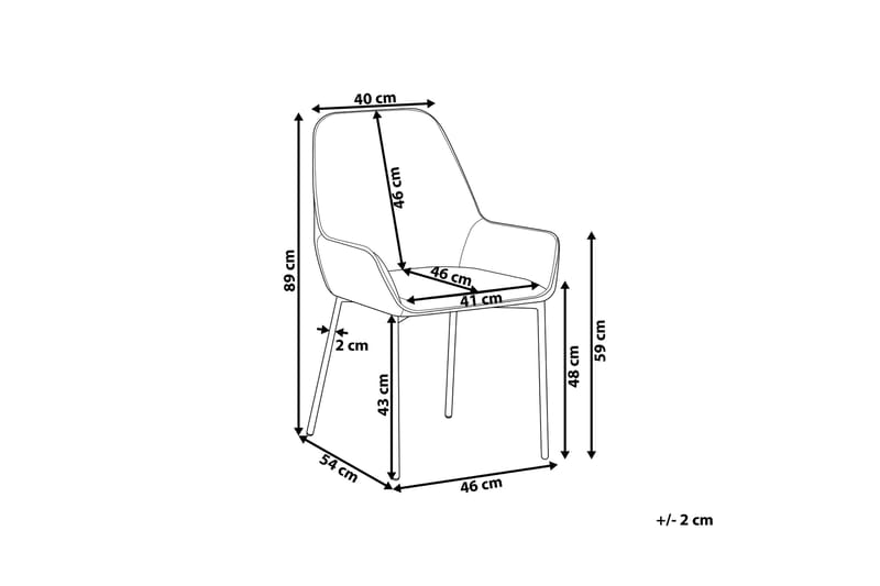 Stalltorp Sammetsstol 2-pack - Grå - Matstol & köksstol