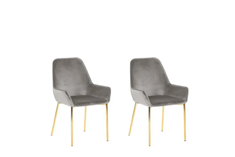 Stalltorp Sammetsstol 2-pack, Grå