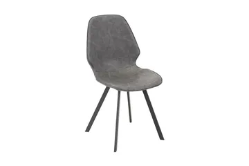Stol Helena 50x46xh82cm Grått Imiterat Läder - Möbler - Stolar & fåtöljer - Matstol & köksstol