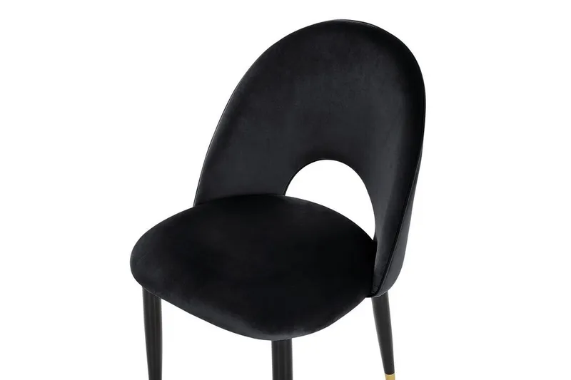Tavernes Sammetsstol 2-pack, Svart