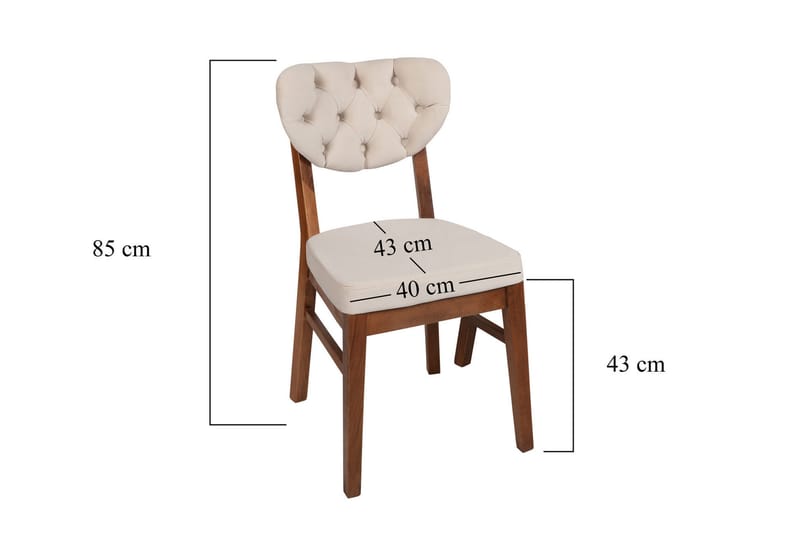 Tharol Matstol 2-Pack - Valnöt/Beige - Möbler - Stolar & fåtöljer - Matstol & köksstol