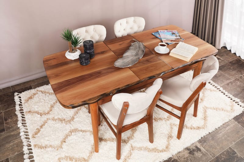 Tharol Matstol - Valnöt/Beige - Möbler - Stolar & fåtöljer - Matstol & köksstol