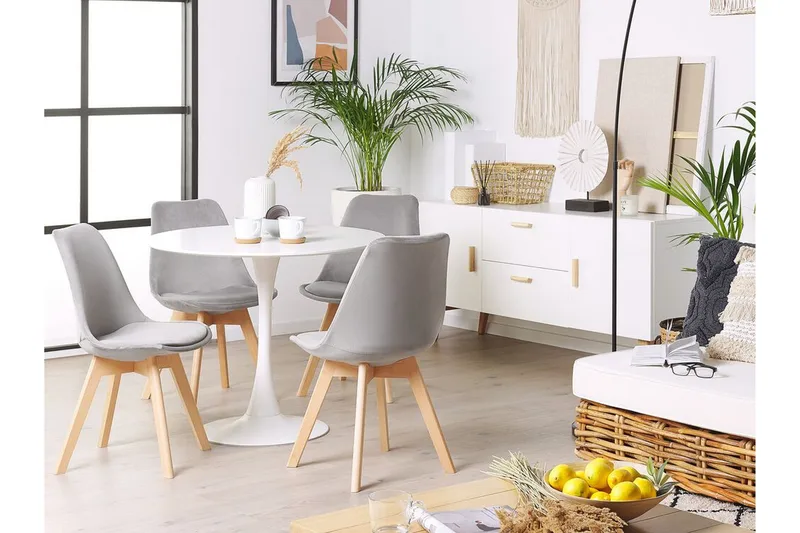 Tulunda II Sammetsstol 2-pack - Grå - Möbler - Stolar & fåtöljer - Matstol & köksstol