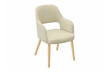 Uptown Matstol i Tyg med Träben - Ljusbeige - Möbler - Stolar & fåtöljer - Matstol & köksstol