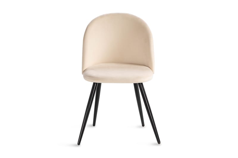 Valeri Matstol Sammet - Beige - Möbler - Stolar & fåtöljer - Matstol & köksstol
