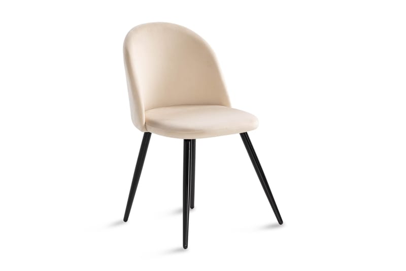 Valeri Matstol Sammet - Beige - Möbler - Stolar & fåtöljer - Matstol & köksstol