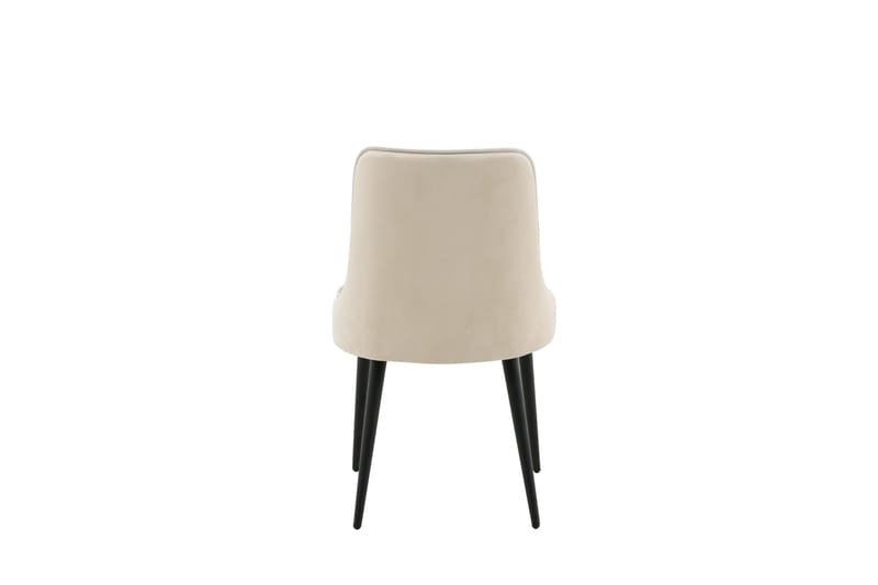 Velvet Deluxe Lyx Sammetstol - Svart/Beige - Möbler - Stolar & fåtöljer - Matstol & köksstol