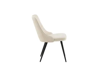 Velvet Deluxe Lyx Sammetstol - Svart/Beige - Möbler - Stolar & fåtöljer - Matstol & köksstol