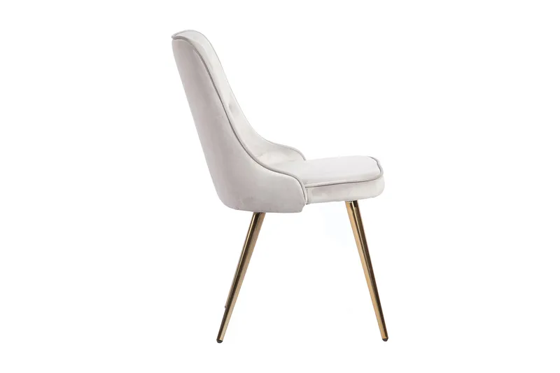 Velvet Deluxe Sammetstol - Mässing/Grå - Möbler - Stolar & fåtöljer - Matstol & köksstol