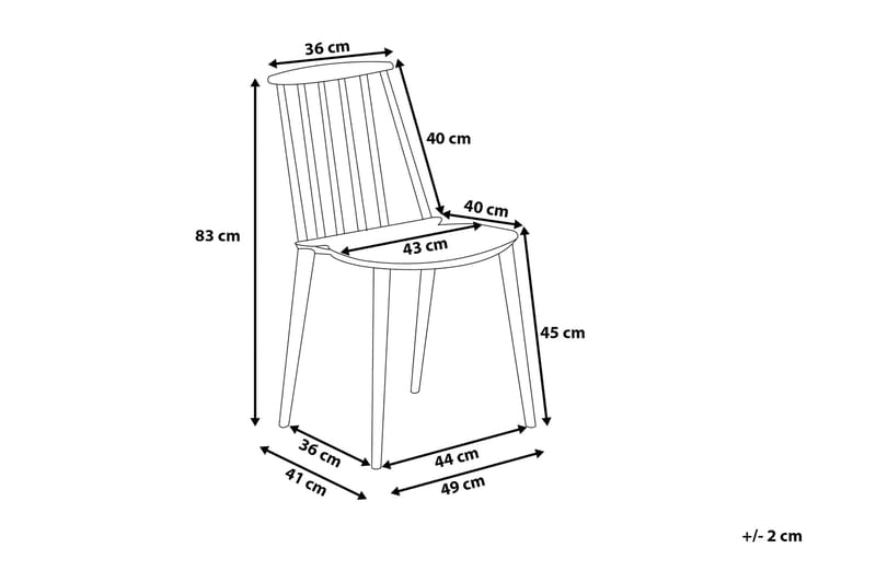 Ventnor Stol Set Om 2 St - Svart - Möbler - Stolar & fåtöljer - Matstol & köksstol
