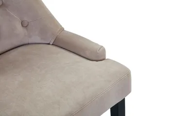 Viktoria Matstol & Köksstol i Sammet med Svarta Träben - Beige - Möbler - Stolar & fåtöljer - Matstol & köksstol