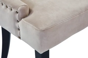 Viktoria Matstol & Köksstol i Sammet med Svarta Träben - Beige - Möbler - Stolar & fåtöljer - Matstol & köksstol
