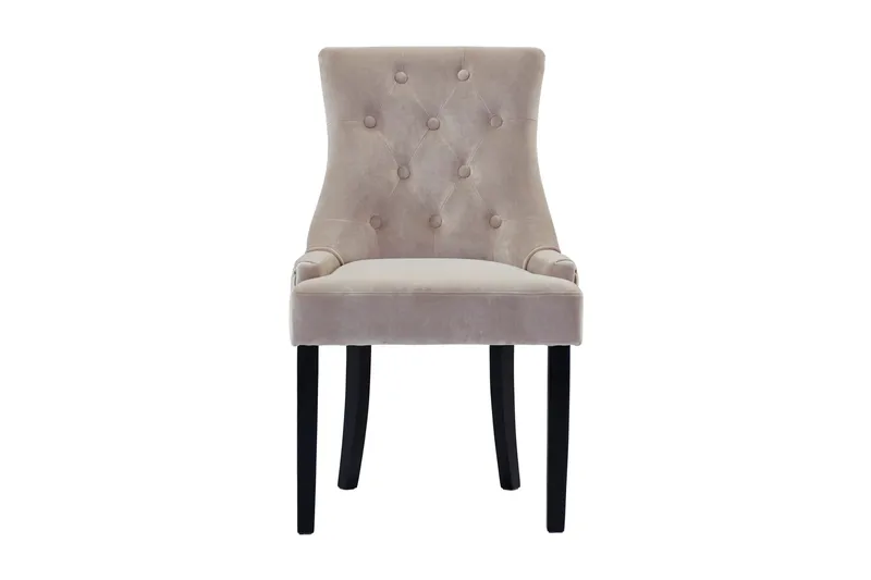 Viktoria Matstol Sammet - Sand/Beige - Möbler - Stolar & fåtöljer - Matstol & köksstol