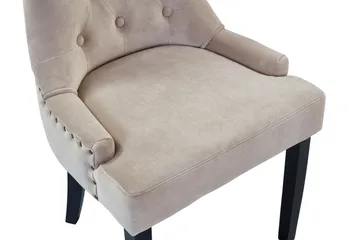 Viktoria Matstol Sammet - Sand/Beige - Möbler - Stolar & fåtöljer - Matstol & köksstol