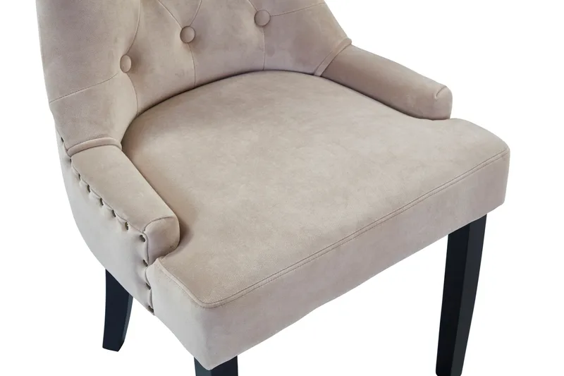Viktoria Matstol Sammet - Sand/Beige - Möbler - Stolar & fåtöljer - Matstol & köksstol