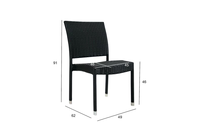 Wicker-3 Stol Svart - Möbler - Stolar & fåtöljer - Matstol & köksstol