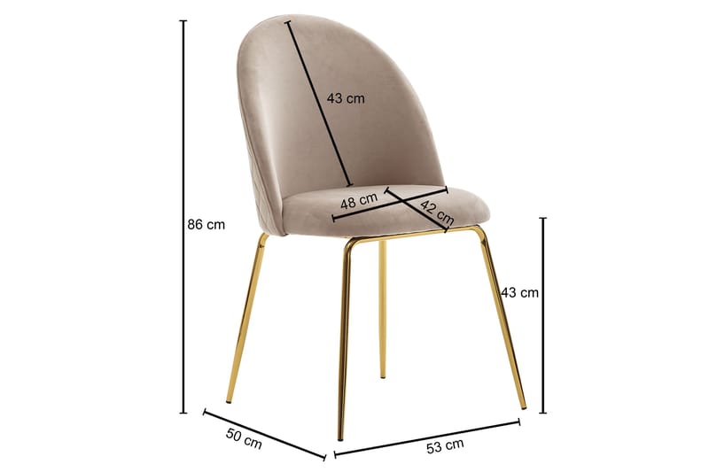 Wohnling Matstol 2-pack - Beige - Möbler - Stolar & fåtöljer - Matstol & köksstol