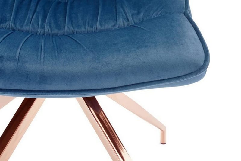 Zinon Matstol Sammet 2-pack - Blå - Möbler - Stolar & fåtöljer - Matstol & köksstol