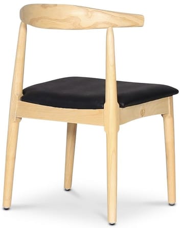 Mella karmstol i trä med svart sits - Natur/svart - Möbler - Stolar & fåtöljer - Matstol & köksstol