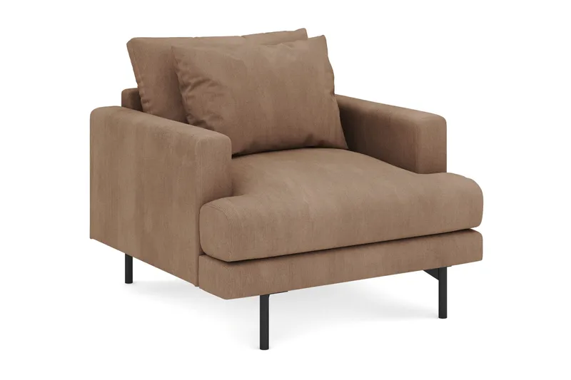 Menard Stor Fåtölj Manchester - Brun - Möbler - Stolar & fåtöljer - Fåtölj