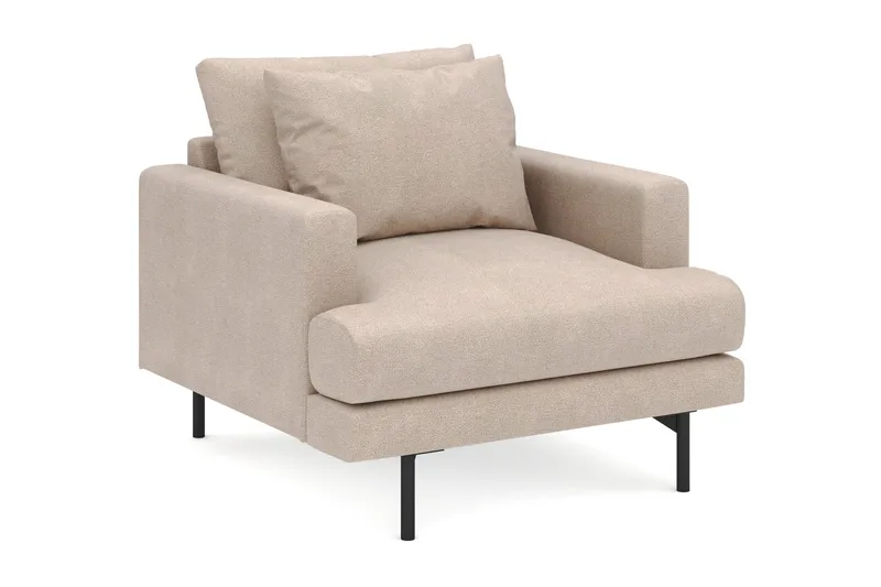 Menard Stor Fåtölj Tyg - Beige - Möbler - Stolar & fåtöljer - Fåtölj