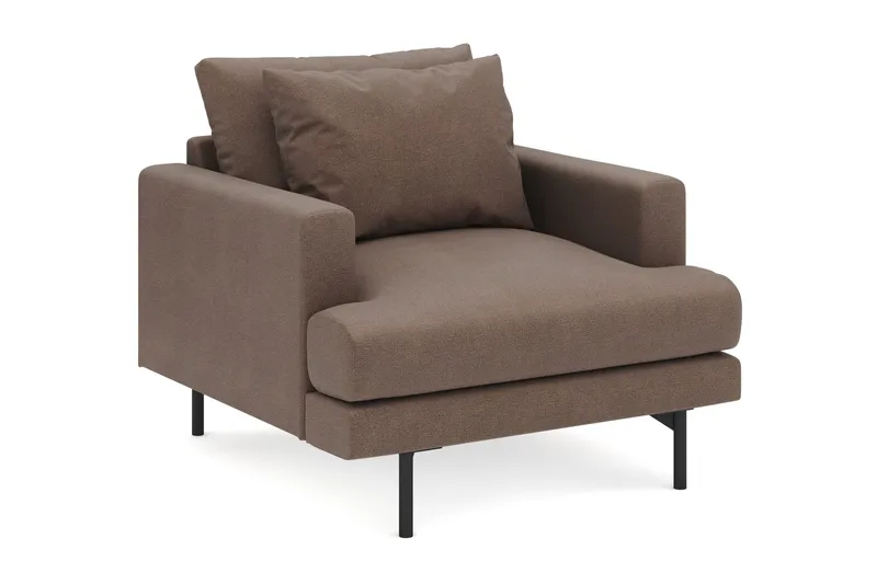 Menard Stor Fåtölj Tyg, Brun