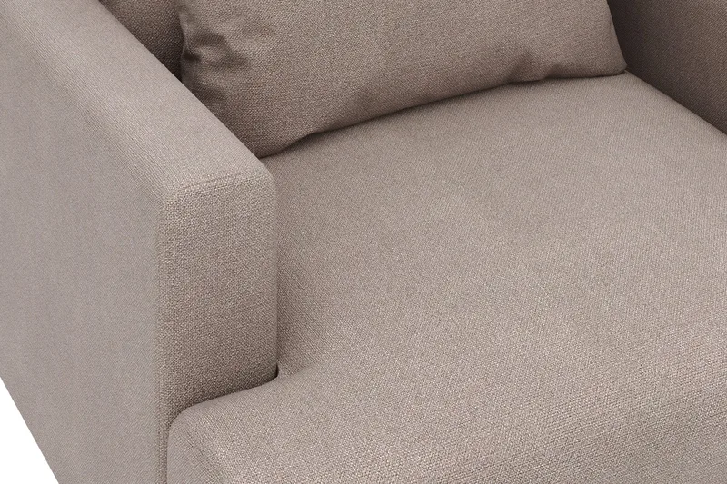 Menard Stor Fåtölj Tyg - Brun - Möbler - Stolar & fåtöljer - Fåtölj