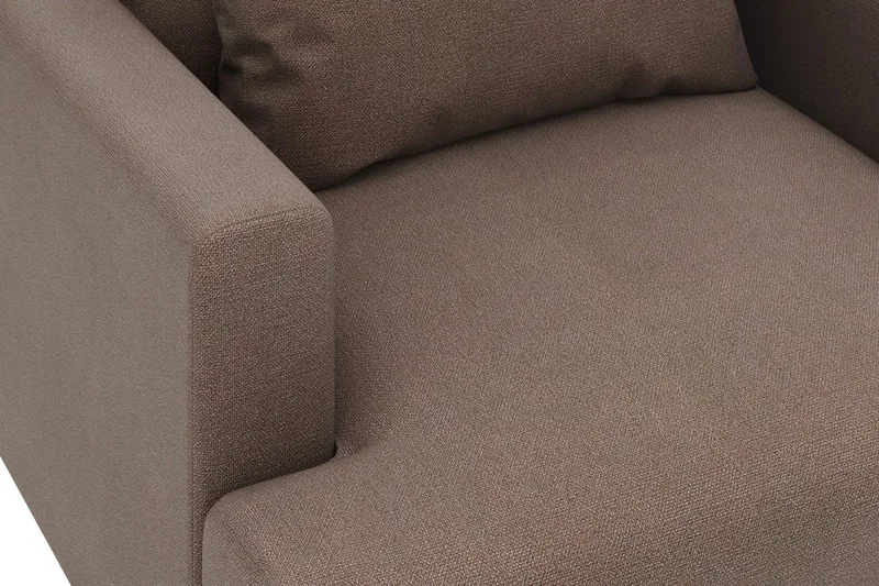 Menard Stor Fåtölj Tyg - Brun - Möbler - Stolar & fåtöljer - Fåtölj