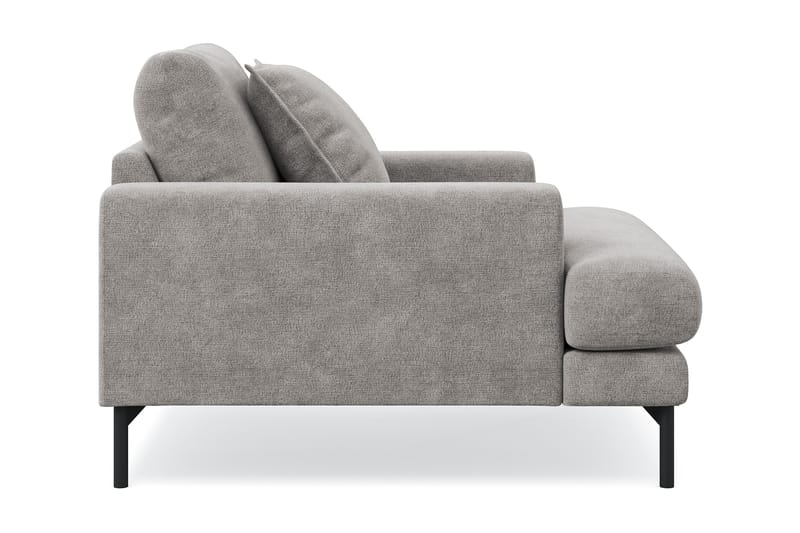 Menard Premium Fåtölj i Chenille - Grå/Brun - Möbler - Stolar & fåtöljer - Fåtölj