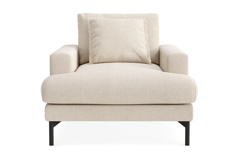 Menard Premium Fåtölj i Chenille - Ljusbeige - Möbler - Stolar & fåtöljer - Fåtölj