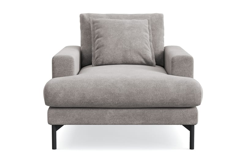 Menard Premium Fåtölj i Chenille - Grå/Brun - Möbler - Stolar & fåtöljer - Fåtölj