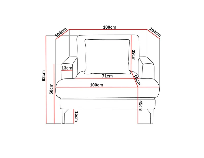 Menard Premium Fåtölj i Chenille - Grön - Möbler - Stolar & fåtöljer - Fåtölj