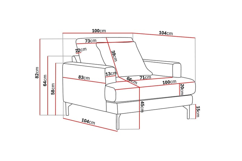 Menard Premium Fåtölj i Chenille - Ljusbeige - Möbler - Stolar & fåtöljer - Fåtölj