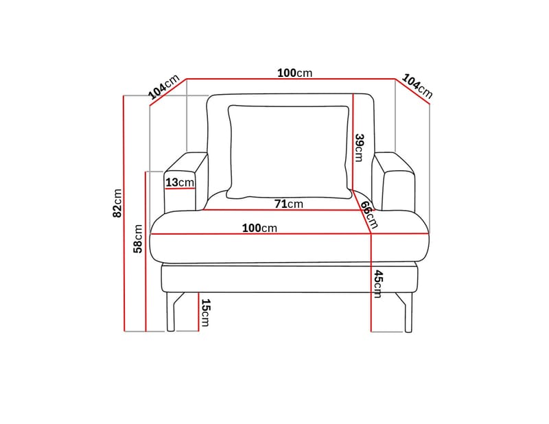 Menard Premium Fåtölj i Chenille - Brun - Möbler - Stolar & fåtöljer - Fåtölj