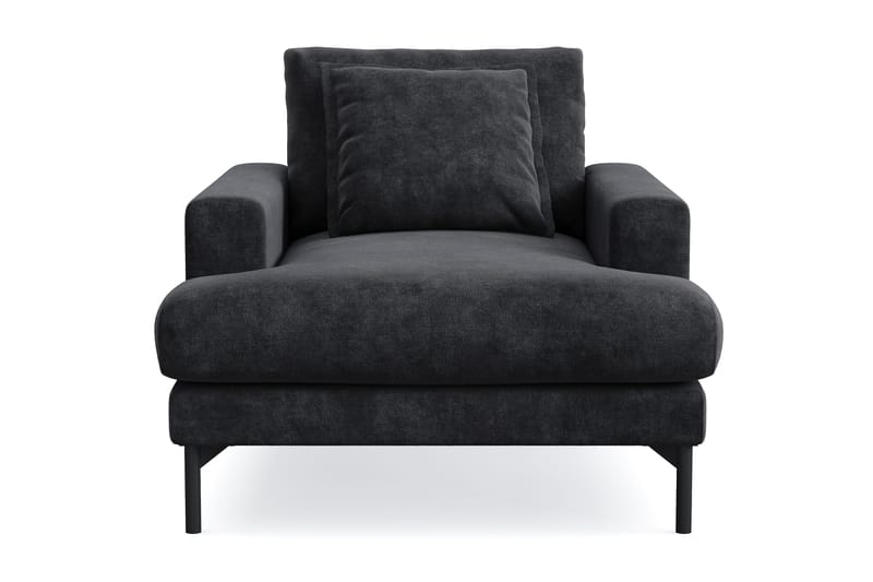 Menard Premium Fåtölj i Chenille - Svartt - Möbler - Stolar & fåtöljer - Fåtölj