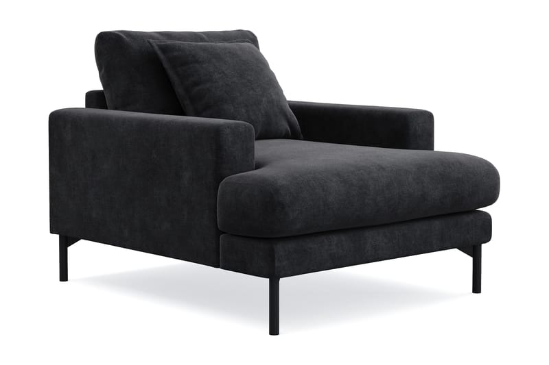 Menard Premium Fåtölj i Chenille - Svartt - Möbler - Stolar & fåtöljer - Fåtölj