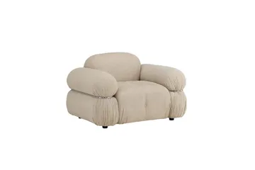 Mika Retro Fåtölj i Tyg - Beige - Möbler - Stolar & fåtöljer - Fåtölj