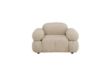 Mika Retro Fåtölj i Tyg - Beige - Möbler - Stolar & fåtöljer - Fåtölj