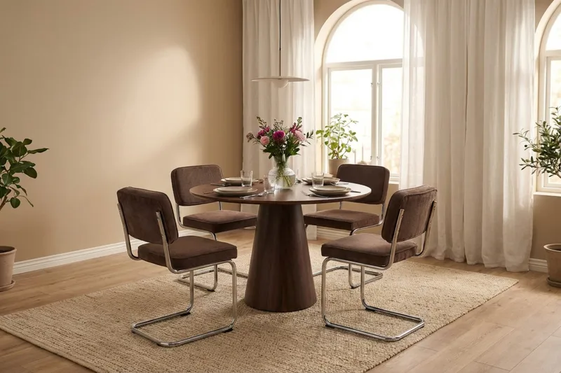 Milva Matstol - Brun/Krom - Möbler - Stolar & fåtöljer - Matstol & köksstol