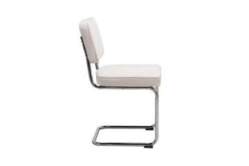 Milva Matstol i Manchester Retro - Beige/Krom - Möbler - Stolar & fåtöljer - Matstol & köksstol