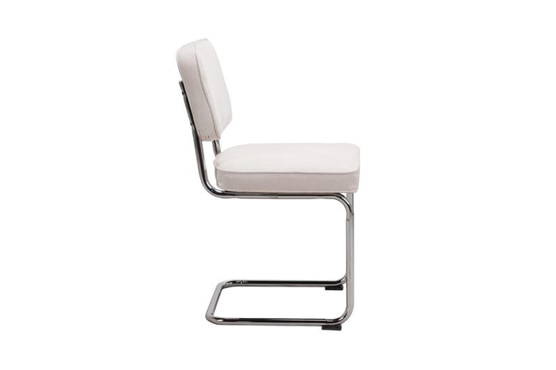 Milva Matstol i Manchester Retro - Beige/Krom - Möbler - Stolar & fåtöljer - Matstol & köksstol