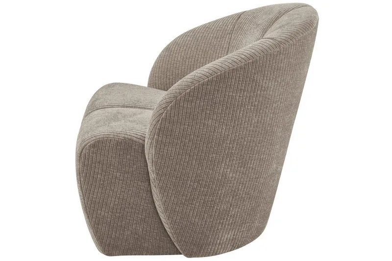 Mojo Modern Oval Fåtölj i Manchestertyg - Taupe - Möbler - Stolar & fåtöljer - Fåtölj