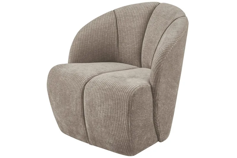 Mojo Modern Oval Fåtölj i Manchestertyg, Taupe