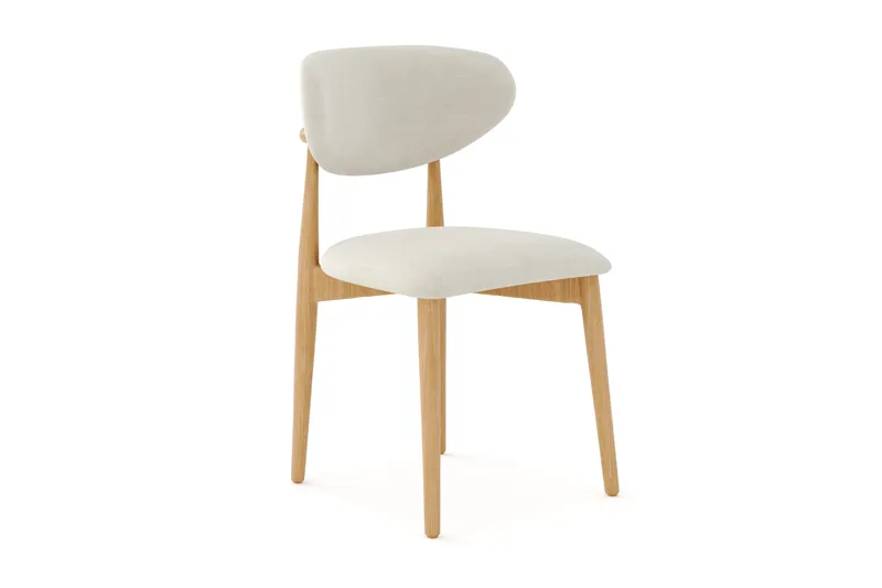 Molly Matstol i trä med tygsits - Ek/Beige - Möbler - Stolar & fåtöljer - Matstol & köksstol