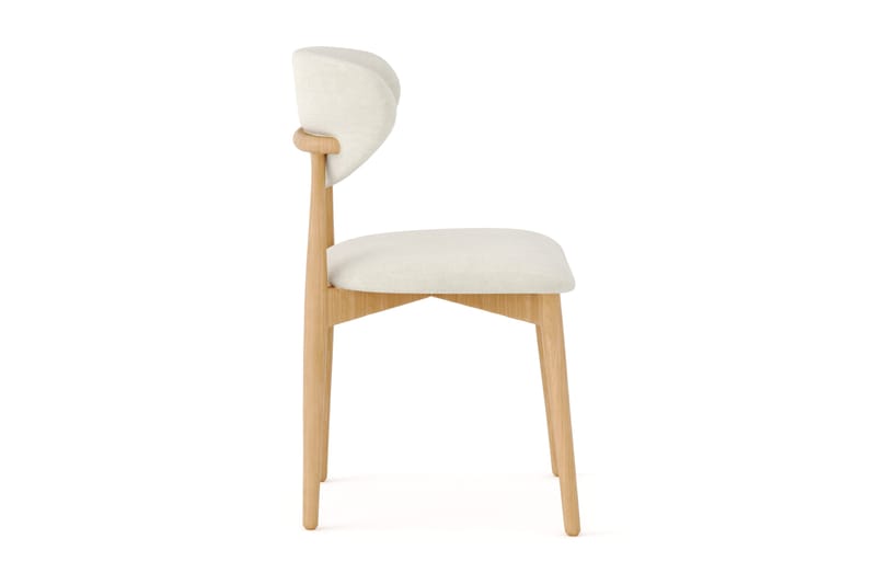Molly Matstol i trä med tygsits - Ek/Beige - Möbler - Stolar & fåtöljer - Matstol & köksstol